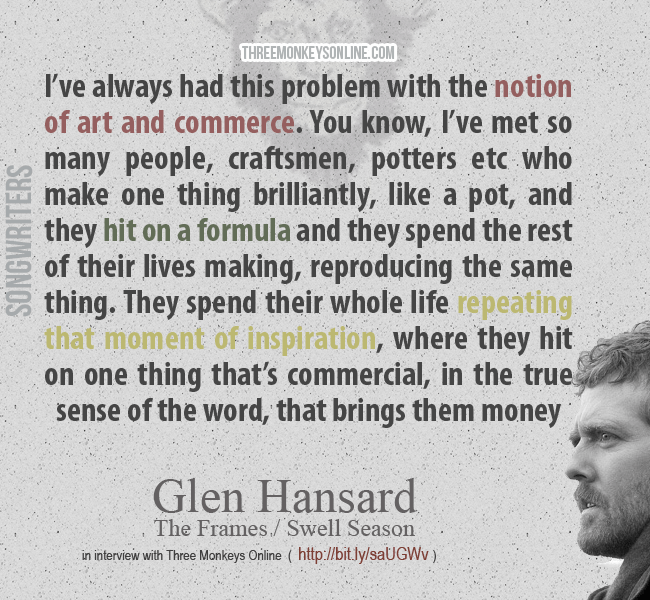 Glen Hansard talks about songwriting