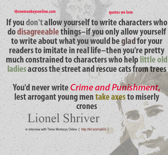 lionel shriver on crime and punishment