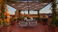 The rooftop terrace of Bologna's Gran Hotel Majestic (gia Baglioni)