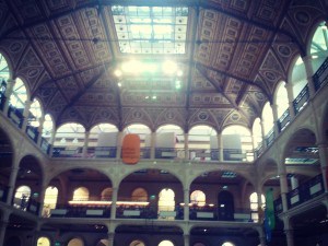 Bologna's Sala Borsa - an interior view