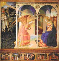 Fra Angelico, Annunciation, 1430-32, Madrid: Prado.