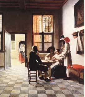  Pieter de Hooch's Card Players in a Sunlit Room  