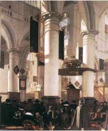  Emanuel De Witt's Interior of a church (1660)